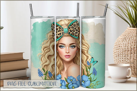 Tattoo Woman 20 Oz Tumbler Wrap PNG Sublimation Shetara Begum 