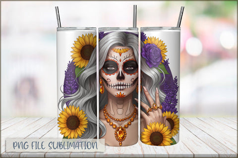 Tattoo Woman 20 Oz Tumbler Wrap PNG Sublimation Shetara Begum 