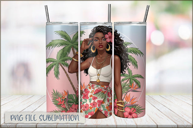 Tattoo Woman 20 Oz Tumbler Wrap PNG Sublimation Shetara Begum 