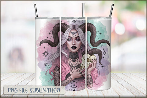 Tattoo Woman 20 Oz Tumbler Wrap PNG Sublimation Shetara Begum 
