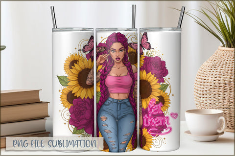 Tattoo Woman 20 Oz Tumbler Wrap PNG Sublimation Shetara Begum 