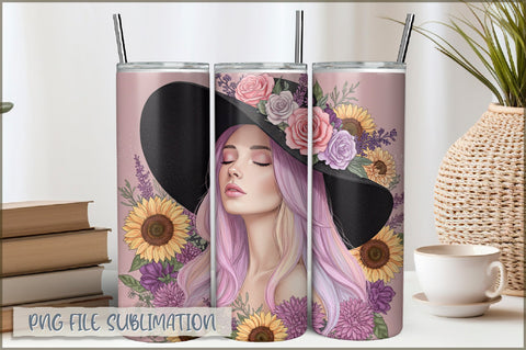 Tattoo Woman 20 Oz Tumbler Wrap PNG Sublimation Shetara Begum 