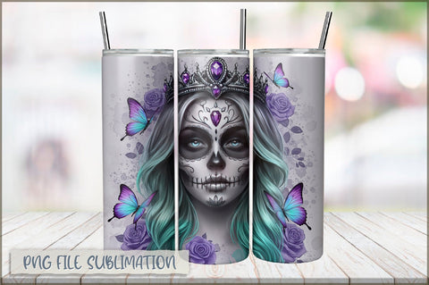 Tattoo Woman 20 Oz Tumbler Wrap PNG Sublimation Shetara Begum 