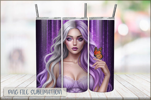 Tattoo Woman 20 Oz Tumbler Wrap PNG Sublimation Shetara Begum 