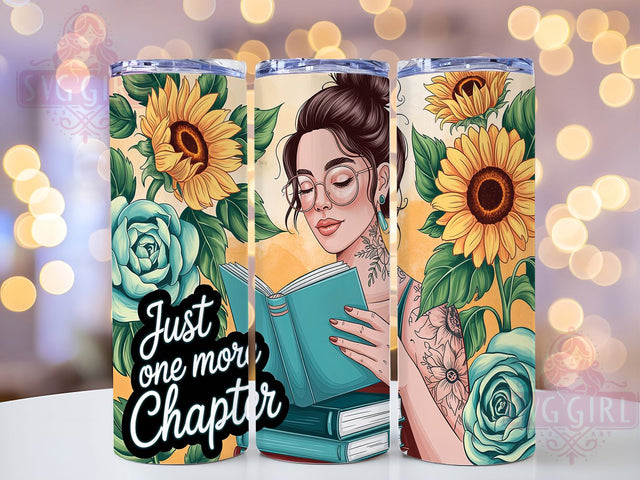 Tattooed Bookworm Reader Tumbler Wrap, Reading Girl Design, Tattooed Reader Art, Bookworm Gift Wrap, Literary Tattoo Design, Book Quote Tumbler, Reading Aesthetic Art Sublimation SvggirlplusArt 