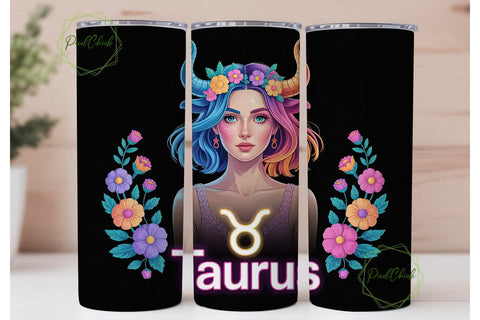 Taurus Zodiac 20oz Tumbler Design Sublimation PixelChick 
