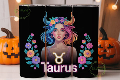 Taurus Zodiac 20oz Tumbler Design Sublimation PixelChick 