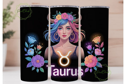 Taurus Zodiac 20oz Tumbler Design Sublimation PixelChick 