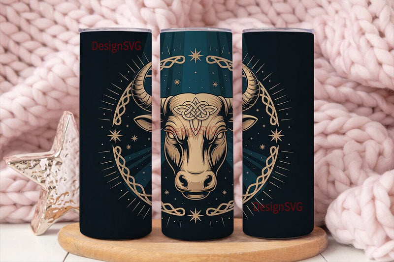 Taurus Zodiac 20oz Tumbler Wrap Sublimation DesignSVG 