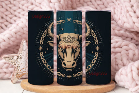 Taurus Zodiac 20oz Tumbler Wrap Sublimation DesignSVG 