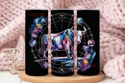 Taurus Zodiac 20oz Tumbler Wrap Sublimation DesignSVG 