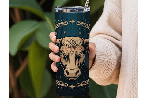 Taurus Zodiac 20oz Tumbler Wrap Sublimation DesignSVG 