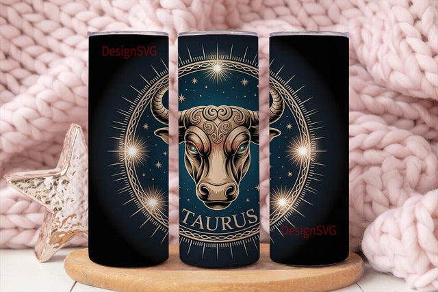 Taurus Zodiac 20oz Tumbler Wrap Sublimation DesignSVG 