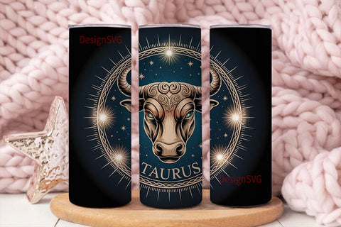 Taurus Zodiac 20oz Tumbler Wrap Sublimation DesignSVG 