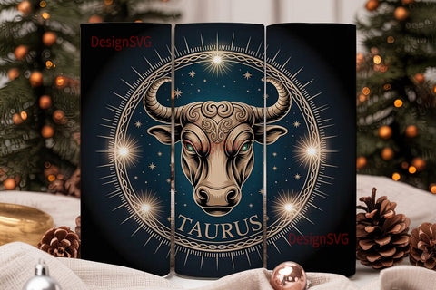 Taurus Zodiac 20oz Tumbler Wrap Sublimation DesignSVG 