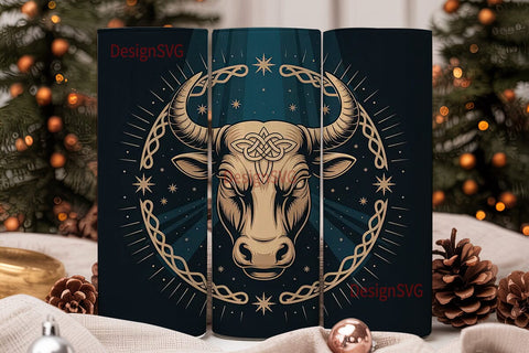 Taurus Zodiac 20oz Tumbler Wrap Sublimation DesignSVG 