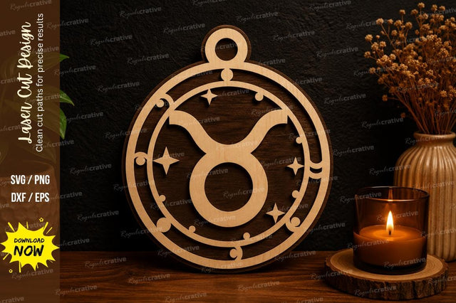 Taurus Zodiac Ornament SVG Laser Cut Svg Design SVG Regulrcrative 