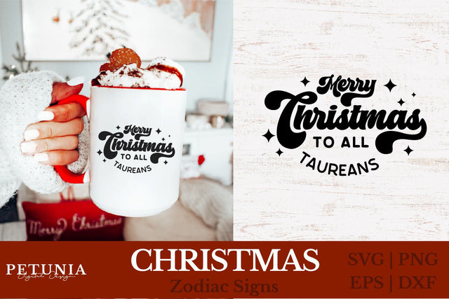 Taurus Zodiac Sign SVG | Christmas SVG SVG Petunia Digital Design 