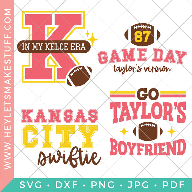 Taylor Swift Football Bundle SVG Hey Let's Make Stuff 