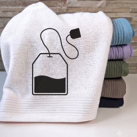 Tea Bag Embroidery Design – Minimalist Tea Cup Bag Outline Tea Lover Machine Embroidery File Embroidery/Applique DESIGNS PatternFeed8 
