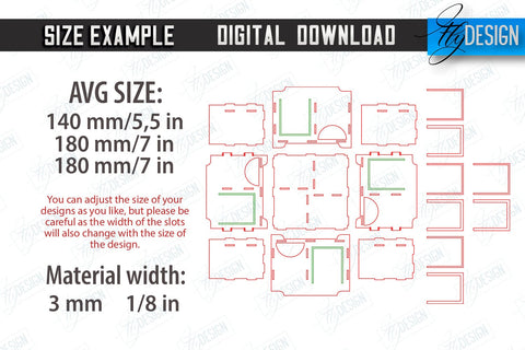 Tea Bag Organizer Laser Cut Bundle | Tea Bag Holder Design | Tea Bag Dispenser | CNC Files SVG Fly Design 