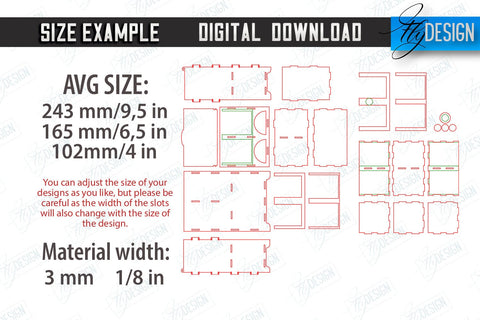 Tea Bag Organizer Laser Cut | Tea Bag Holder Design | Tea Bag Dispenser | CNC File SVG Fly Design 