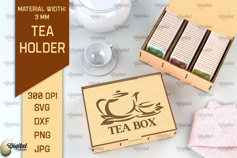 Tea Boxes Laser Cut Bundle. Tea Bag Holders SVG SVG Evgenyia Guschina 