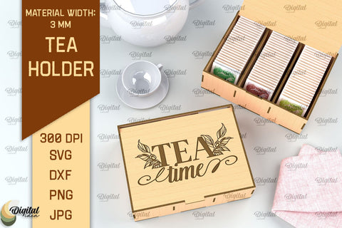 Tea Boxes Laser Cut Bundle. Tea Bag Holders SVG SVG Evgenyia Guschina 