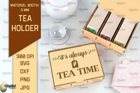 Tea Boxes Laser Cut Bundle. Tea Bag Holders SVG SVG Evgenyia Guschina 