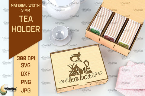Tea Boxes Laser Cut Bundle. Tea Bag Holders SVG SVG Evgenyia Guschina 