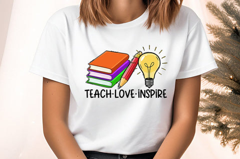 Teach Love Inspire PNG Design Sublimation Designangry 