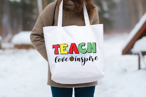 Teach Love inspire PNG Design Sublimation Designangry 