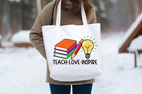 Teach Love Inspire PNG Design Sublimation Designangry 