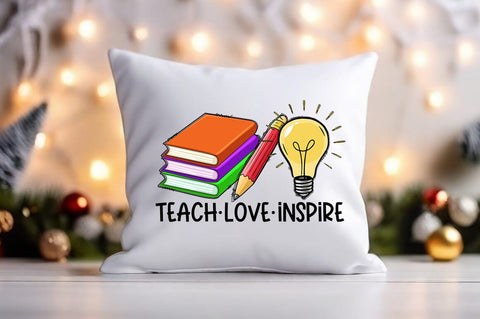 Teach Love Inspire PNG Design Sublimation Designangry 