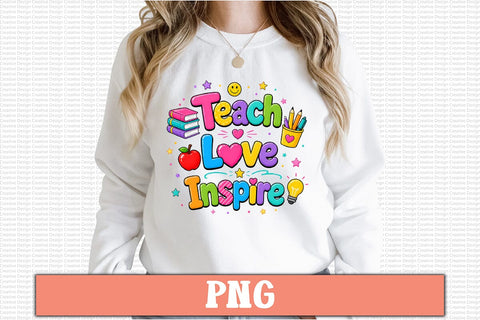Teach Love Inspire PNG Sublimation Craftlabsvg24 