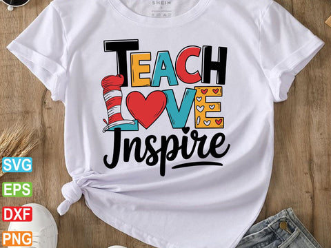 Teach Love Inspire SVG, Teacher Appreciation Gift,Digital Download SVG artprintfile 