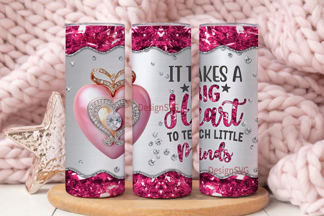 Teacher 20 oz Skinny Tumbler Sublimation Design Straight and Tapered Tumbler Wrap Instant PNG Digital Download Sublimation DesignSVG 