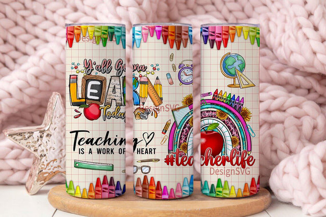 Teacher 20oz Tumbler, 20oz Tumbler Wrap, quencher tumbler,Rainbow Teacher,Teacher Appreciation Gift,Teacher Thank You Gift,Gift For Teachers Sublimation DesignSVG 
