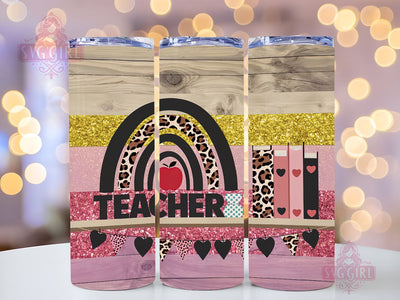 Teacher 20oz Tumbler Wrap Sublimation Design, Straight Tapered Tumbler Wrap, Teacher Life Tumbler Png, Instant Digital Download Sublimation SvggirlplusArt 