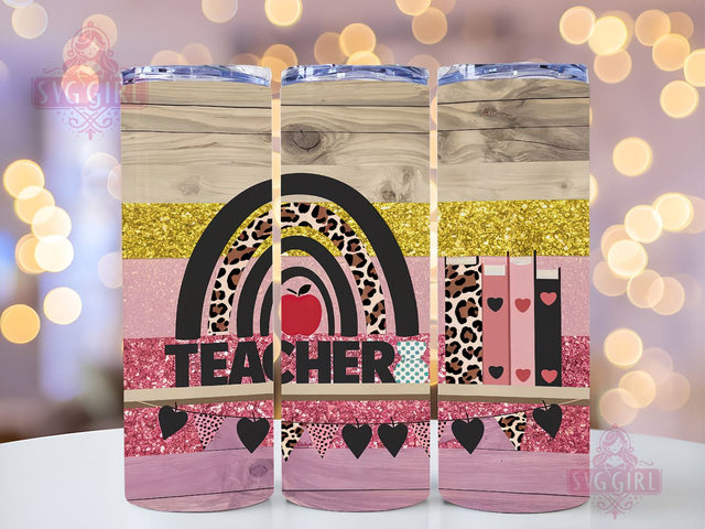 Teacher 20oz Tumbler Wrap Sublimation Design, Straight Tapered Tumbler Wrap, Teacher Life Tumbler Png, Instant Digital Download Sublimation SvggirlplusArt 