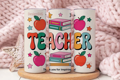 Teacher 20oz Tumbler Wrap Sublimation DesignSVG 