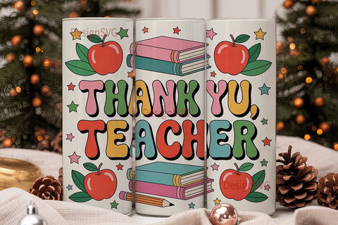 Teacher 20oz Tumbler Wrap Sublimation DesignSVG 