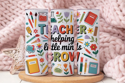 Teacher 20oz Tumbler Wrap Sublimation DesignSVG 