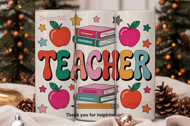 Teacher 20oz Tumbler Wrap Sublimation DesignSVG 