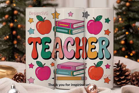 Teacher 20oz Tumbler Wrap Sublimation DesignSVG 