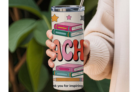 Teacher 20oz Tumbler Wrap Sublimation DesignSVG 