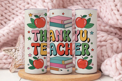 Teacher 20oz Tumbler Wrap Sublimation DesignSVG 