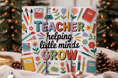 Teacher 20oz Tumbler Wrap Sublimation DesignSVG 