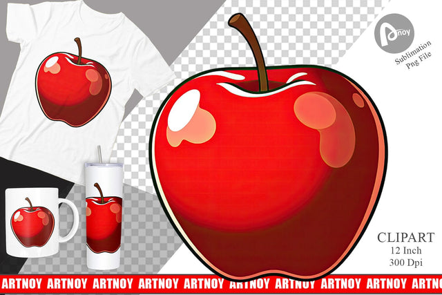 Teacher Apple Clipart Sublimation artnoy 