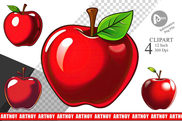 Teacher Apple Clipart Sublimation artnoy 